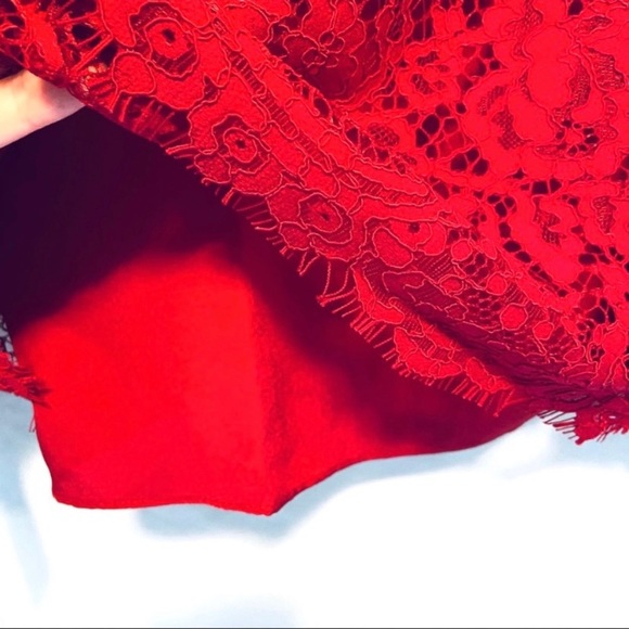 NWT J. Crew Mockneck Top in Red Floral Lace - Picture 10 of 11